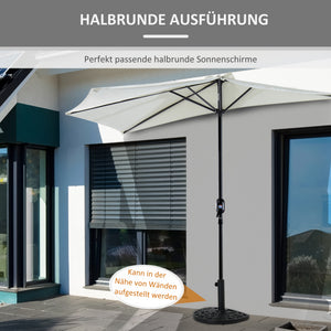 Sonnenschirmständer HDPE 9kg halbrund Schwarz