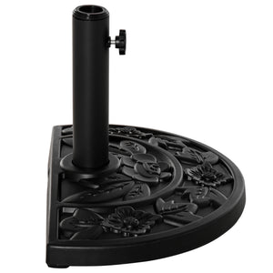Sonnenschirmständer HDPE 9kg halbrund Schwarz