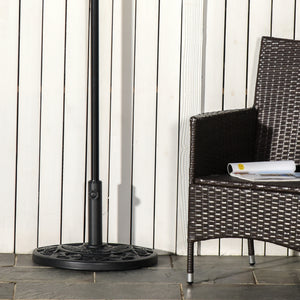 Sonnenschirmständer HDPE 9kg halbrund Schwarz