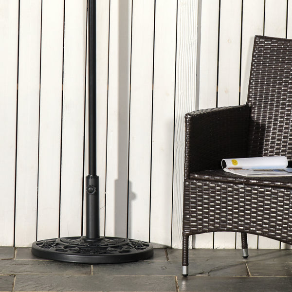 Sonnenschirmständer HDPE 9kg halbrund Schwarz