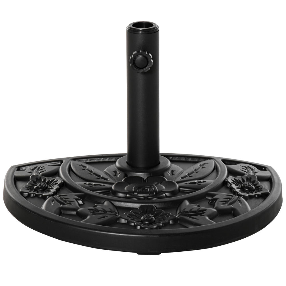 Sonnenschirmständer HDPE 9kg halbrund Schwarz