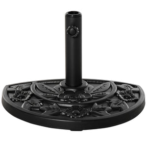 Sonnenschirmständer HDPE 9kg halbrund Schwarz