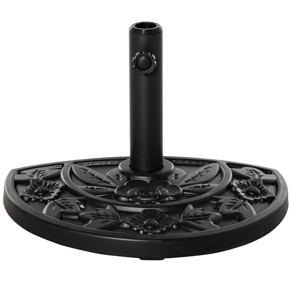 Sonnenschirmständer HDPE 9kg halbrund Schwarz