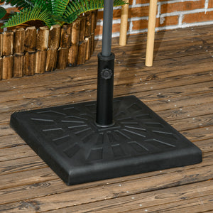 Sonnenschirmständer Kunstharz 19kg Ø32-48mm Schwarz