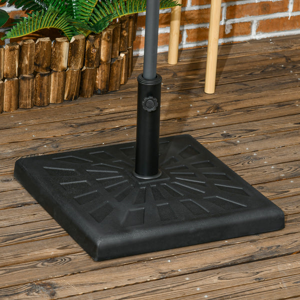 Sonnenschirmständer Kunstharz 19kg Ø32-48mm Schwarz