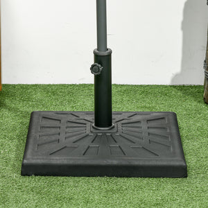 Sonnenschirmständer Kunstharz 19kg Ø32-48mm Schwarz