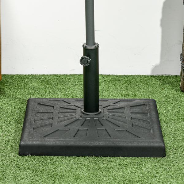Sonnenschirmständer Kunstharz 19kg Ø32-48mm Schwarz