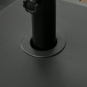 Sonnenschirmständer Metall 43-60kg mit Rollen Schwarz