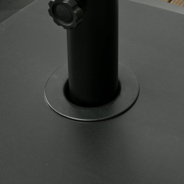 Sonnenschirmständer Metall 43-60kg mit Rollen Schwarz