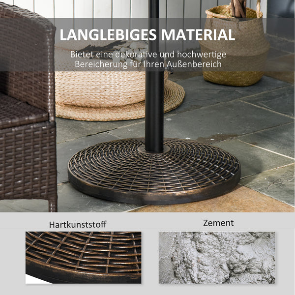 Sonnenschirmständer Rattanoptik für Garten und Terrasse 25kg