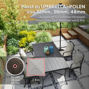 Sonnenschirmständer rund mit Rollen für Sonnenschirme Beton