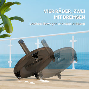 Sonnenschirmständer rund mit Rollen für Sonnenschirme Beton