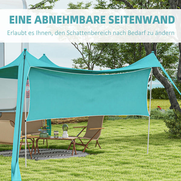 Sonnensegel wasserdicht 3x3x2m mit Tragetasche Blau