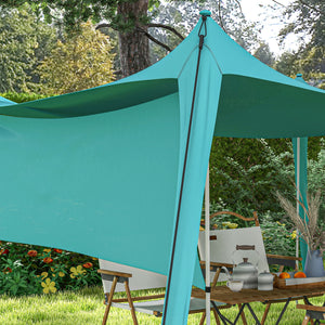 Sonnensegel wasserdicht 3x3x2m mit Tragetasche Blau