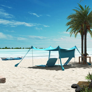 Sonnensegel wasserdicht 3x3x2m mit Tragetasche Blau