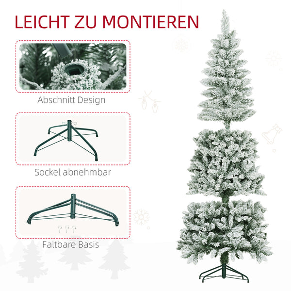 Künstlicher Weihnachtsbaum Christbaum 180cm 479 Spitzen mit Kunstschnee