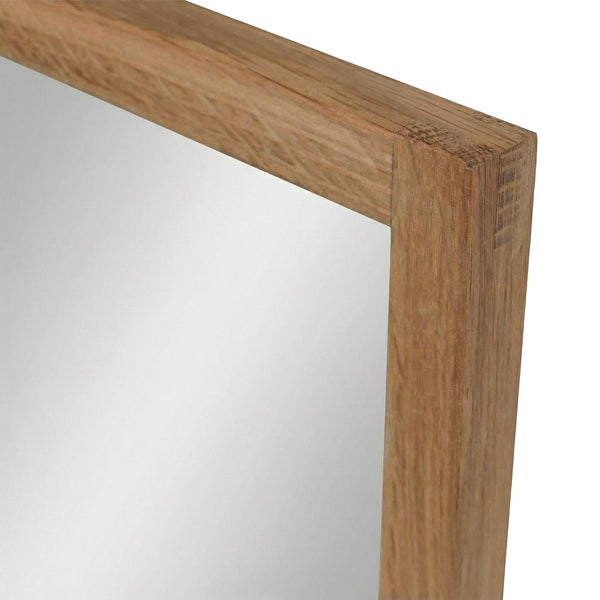 Spiegel Wandspiegel Garderobenspiegel 120x50x2cm Massivholz Eiche