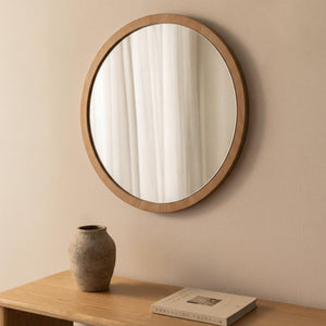 Spiegel Wandspiegel Garderobenspiegel Massivholz 40cm Eiche