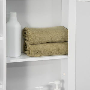 Spiegelschrank Hängeschrank Bad 66x17x63cm 8 Fächer Weiss