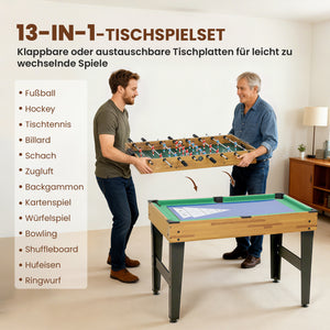 Spieletisch für Kinder multifunktional 13-in-1 mit Fussball Billard