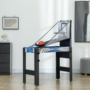 Spieletisch für Kinder 5-in-1 Billard Tischtennis Hockey Basketball