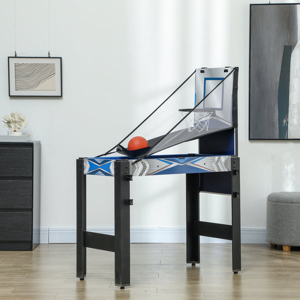 Spieletisch für Kinder 5-in-1 Billard Tischtennis Hockey Basketball