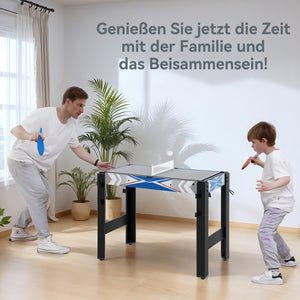 Spieletisch für Kinder 5-in-1 Billard Tischtennis Hockey Basketball