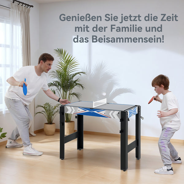 Spieletisch für Kinder 5-in-1 Billard Tischtennis Hockey Basketball