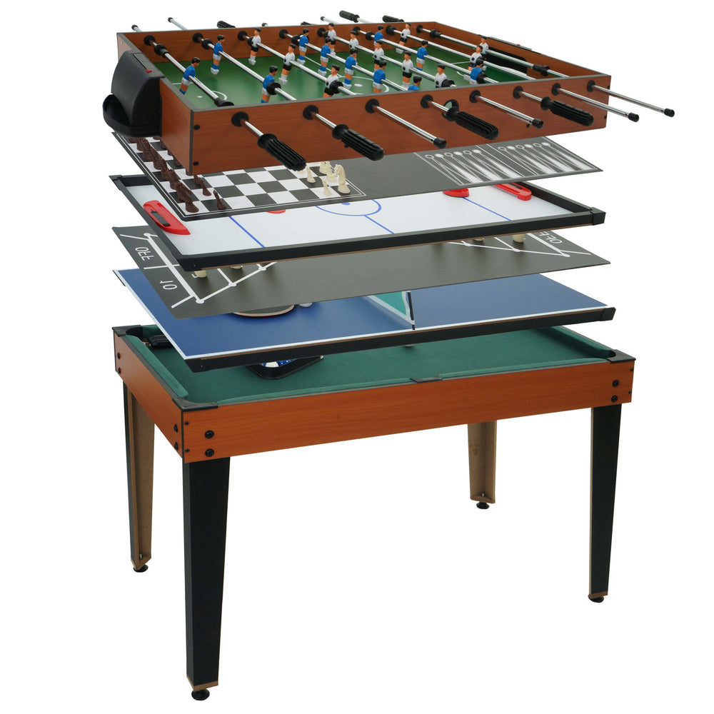 Multifunktionaler 7in1 Spieletisch Kicker Billard Hockey 80x123cm