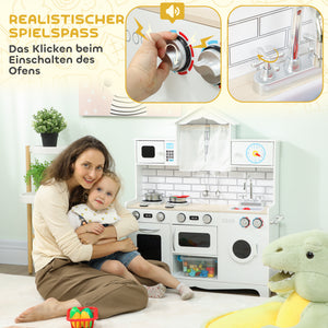 Kinderküche Spielküche mit Sound Ofen Spüle und Zubehör ab 3 Jahren