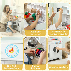 Kinderküche Spielküche mit Sound Ofen Spüle und Zubehör ab 3 Jahren