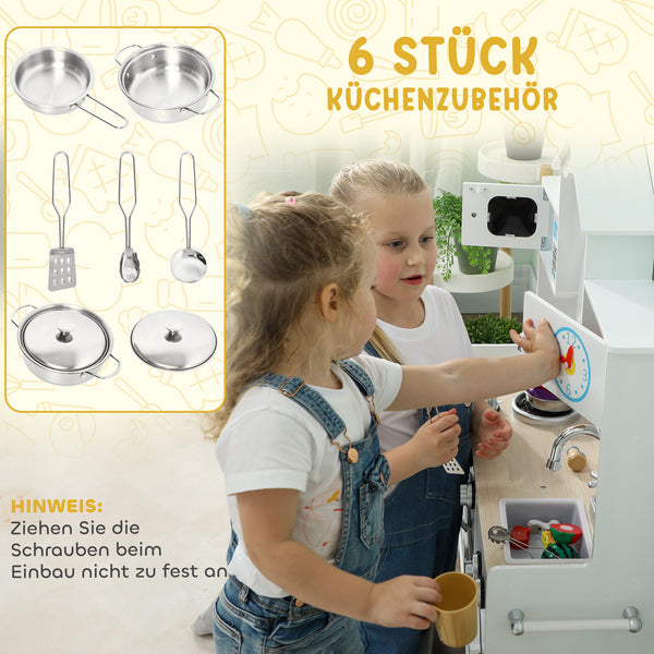 Kinderküche Spielküche mit Sound Ofen Spüle und Zubehör ab 3 Jahren
