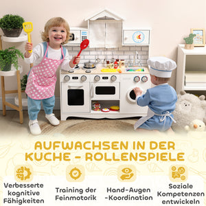 Kinderküche Spielküche mit Sound Ofen Spüle und Zubehör ab 3 Jahren