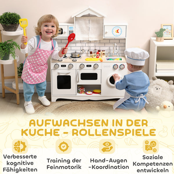 Kinderküche Spielküche mit Sound Ofen Spüle und Zubehör ab 3 Jahren