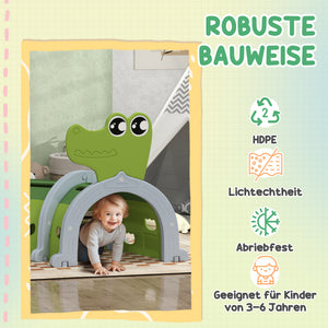 Spieltunnel für Kinder flexibel robust Krokodil 3-6 Jahre