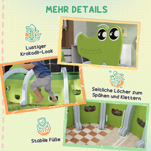 Spieltunnel für Kinder flexibel robust Krokodil 3-6 Jahre