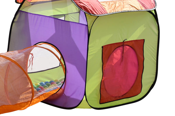 Play tent with tunnel, colorful