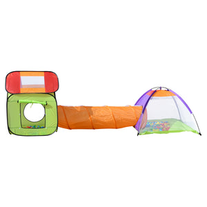 Play tent with tunnel, colorful