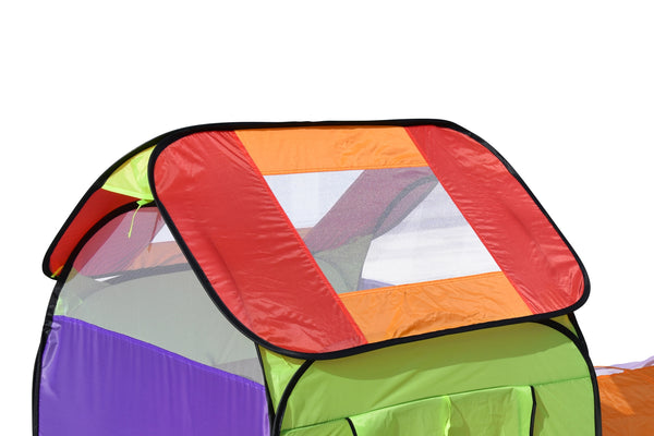 Play tent with tunnel, colorful