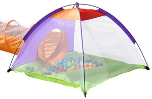 Play tent with tunnel, colorful