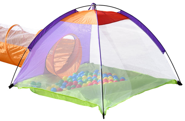 Play tent with tunnel, colorful