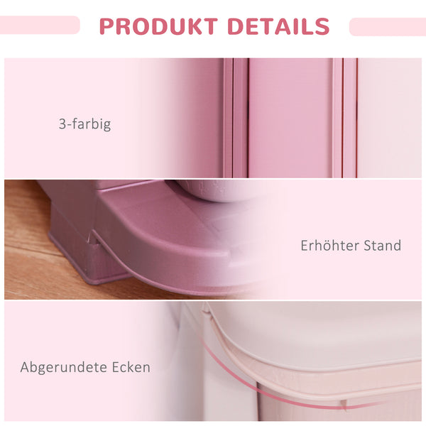 Spielzeugaufbewahrung Kinderkommode 3 Ebenen Rosa