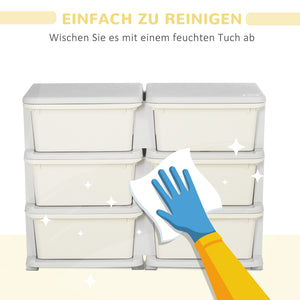 Spielzeugaufbewahrung Kinderzimmer mit 3 Schubladen weiss