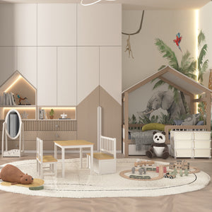 Spielzeugaufbewahrung Kinderzimmer mit 3 Schubladen weiss