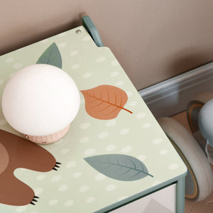 Spielzeugkiste Kinderzimmer niedliches Tierdesign & Deckel Grün