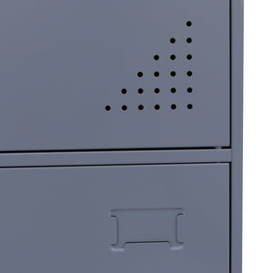 Stahl Schliessfachschrank 2-türig grau 90x38x45cm Spind