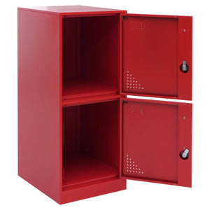 Spind Schliessfach Stahl 2 Türen rot 90x38x45cm Wertfach Spind