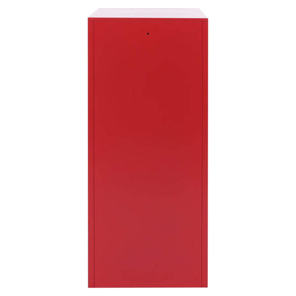 Spind Schliessfach Stahl 2 Türen rot 90x38x45cm Wertfach Spind