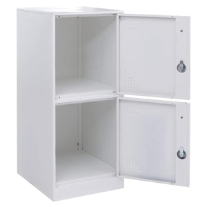 Spind Schliessfach mit 2 Türen. weiss. 90x38x45 cm – Wertfach Spind