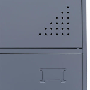 Spind Schliessfach grau, 3-türig, Schliessfach 90x38x45cm